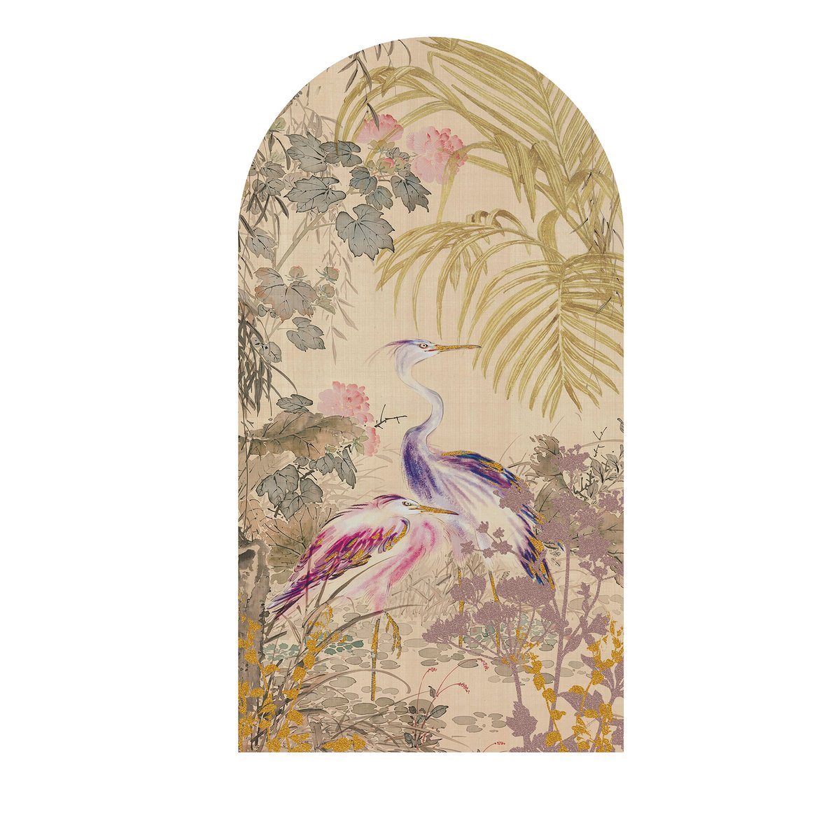 Toile Oiseaux dans un écrin fleuri