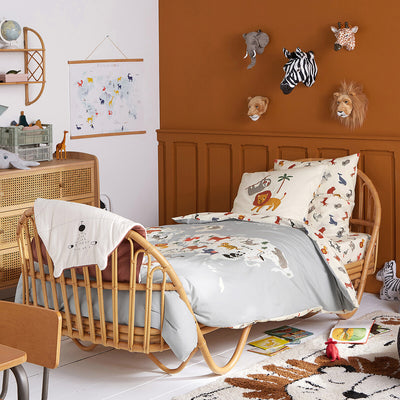 Etagère murale double en rotin L60 cm, Malu