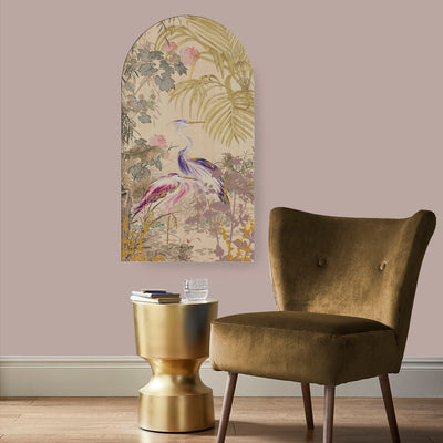 Toile Oiseaux dans un écrin fleuri